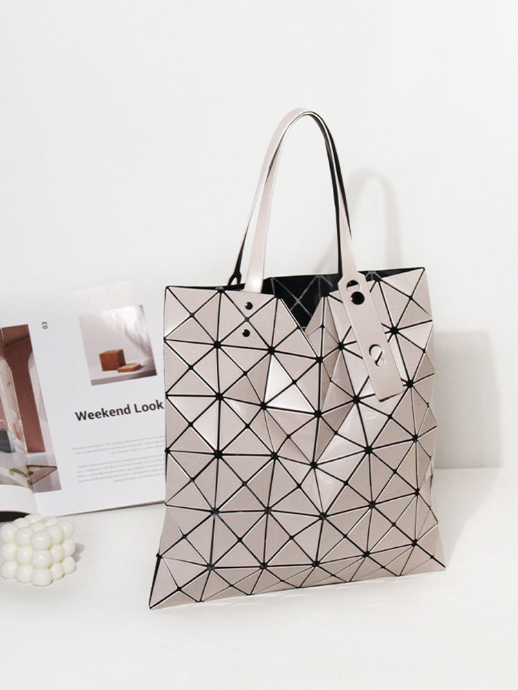 Wholesale diamond pattern tote bag large capacity commuter shoulder bag